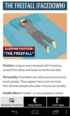 Sleep Positions Health Effects android App screenshot 2