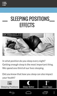 Sleep Positions Health Effects android App screenshot 6